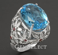 Sterling Silver Blue Topaz Ring